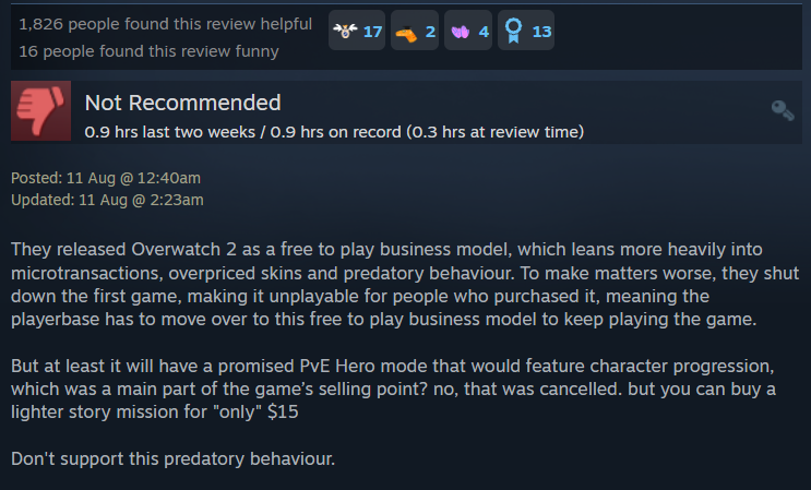 Overwatch 2 on Steam Reviews